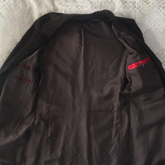 Mens Small HUGO BOSS Brown Suede Larian Coat - Picture 5 of 11